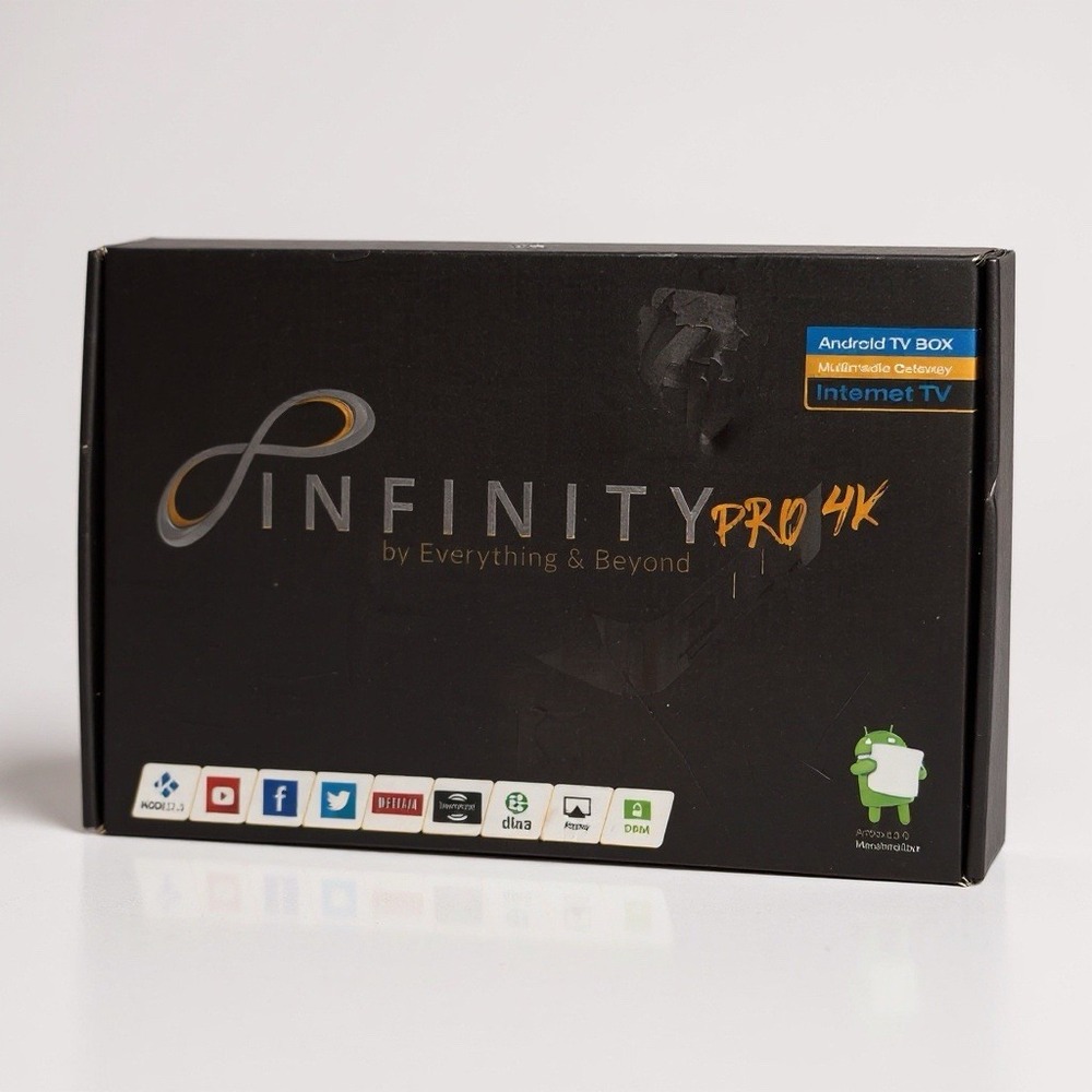 Infinity Pro 4k Android TV Box Internet TV Bluetooth Ram 3.1 Gb Brand New